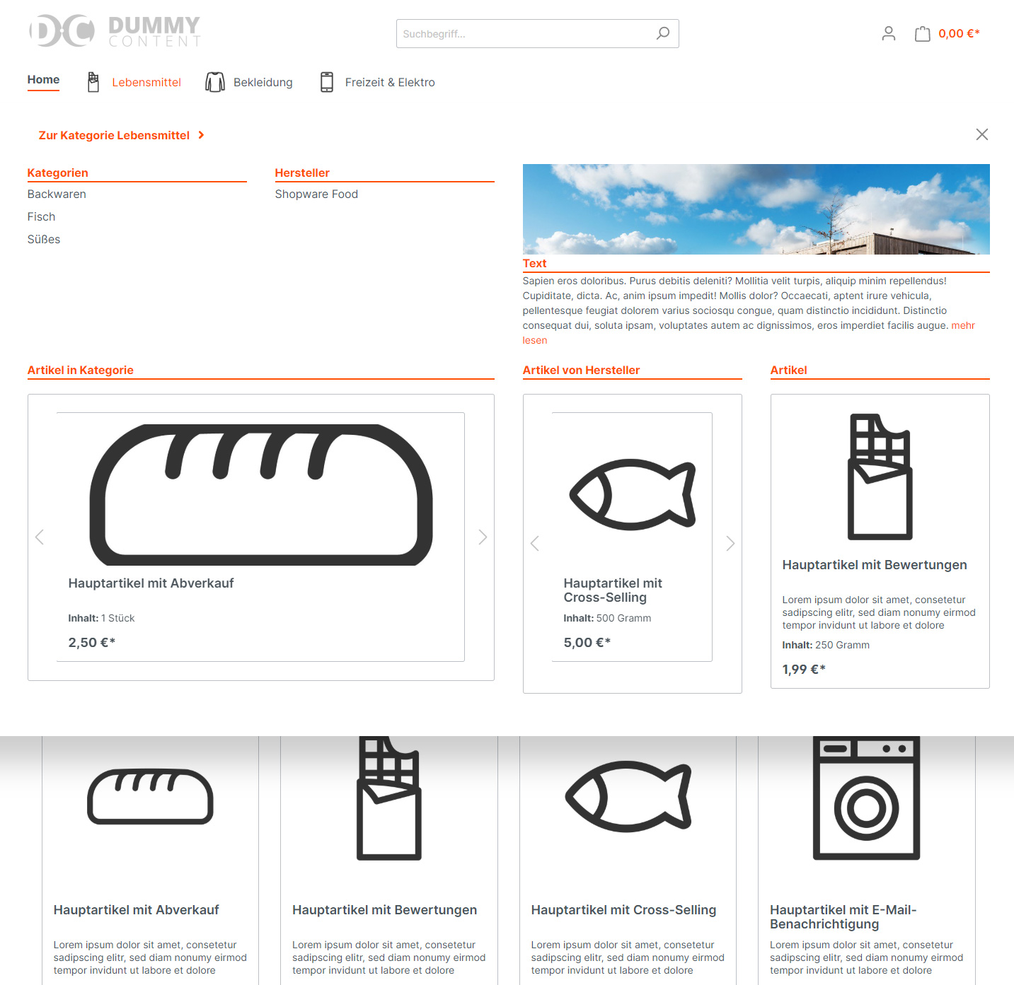 Das Multimedia-Menü für Shopware 6 Das Multimedia-Menü für Shopware 6