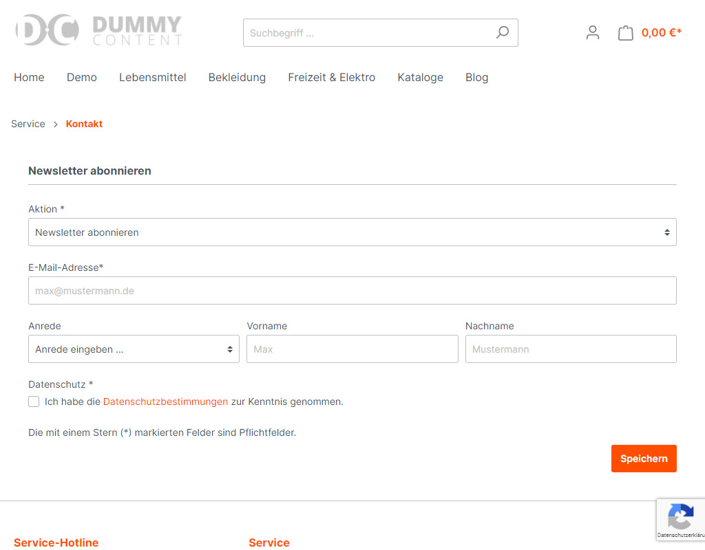 Shopware 6 Formulare mit Google reCAPTCHA Shopware 6 Formulare mit Google reCAPTCHA