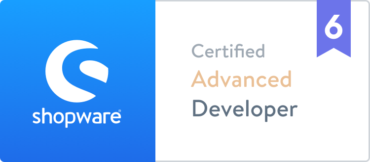 Shopware 6 certified Advanced Developer